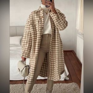 Houndstooth Duster Shacket